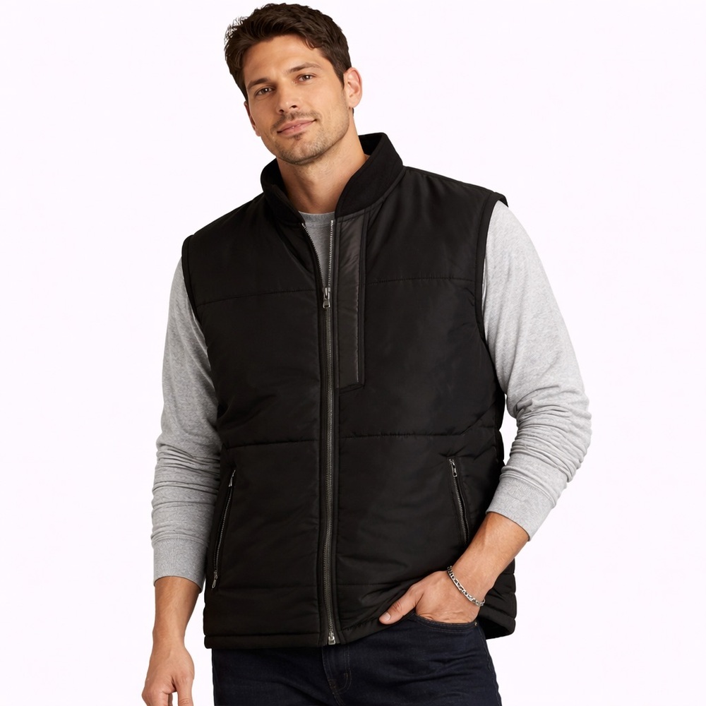 ZAKBRAND Puffer Vest / Jacket sleeveless w/Pockets‎ - Large Black